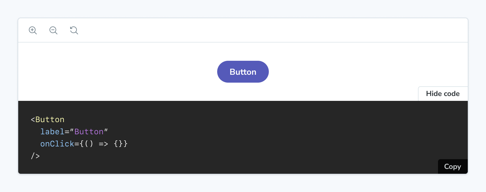Screenshot of Canvas block